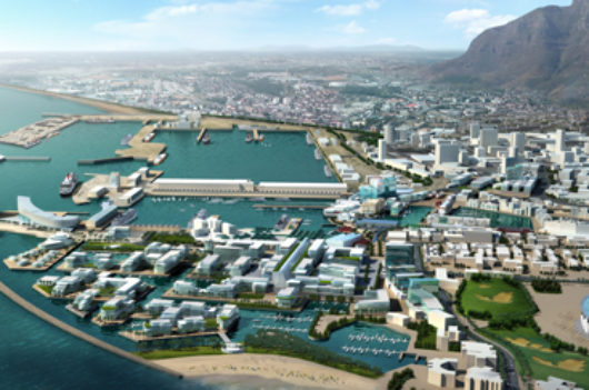 V&A Waterfront Harbour aerial view