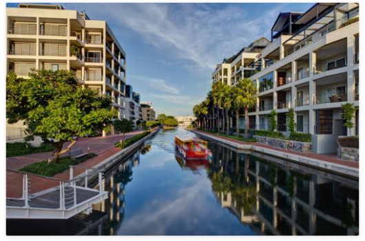 Boat cruise on the canal