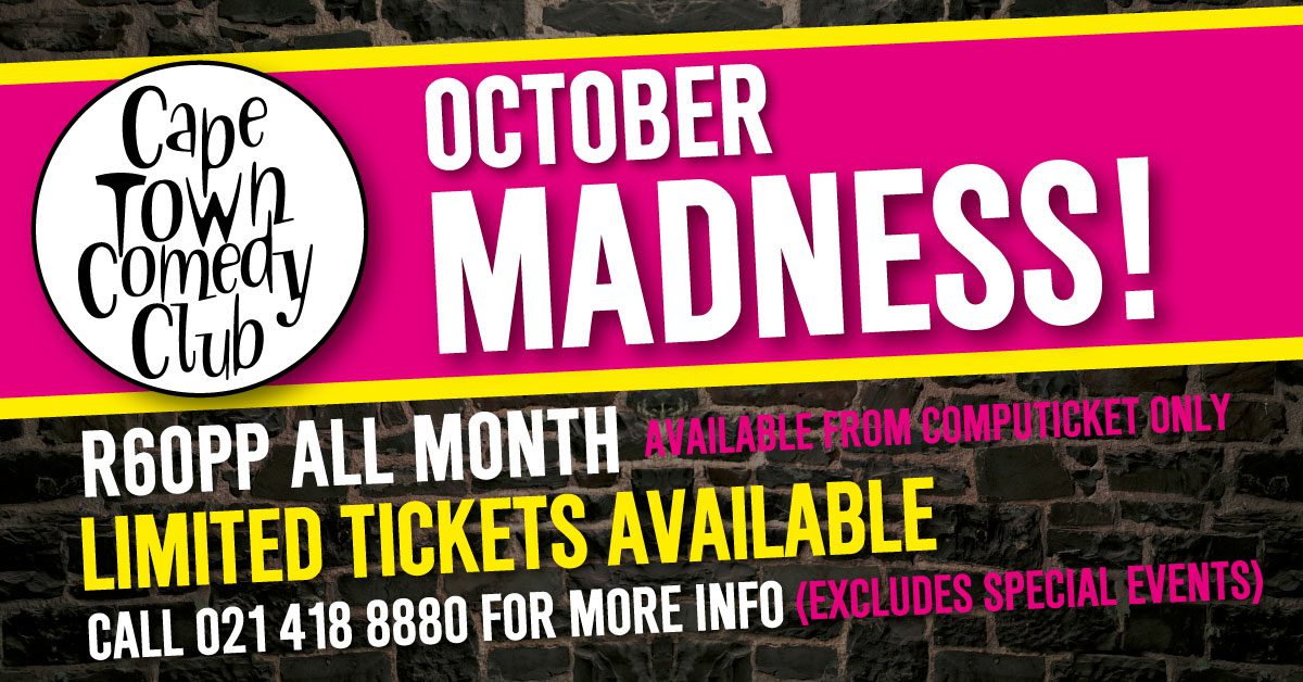 Cape Town Comedy Club October Madness V A Waterfront