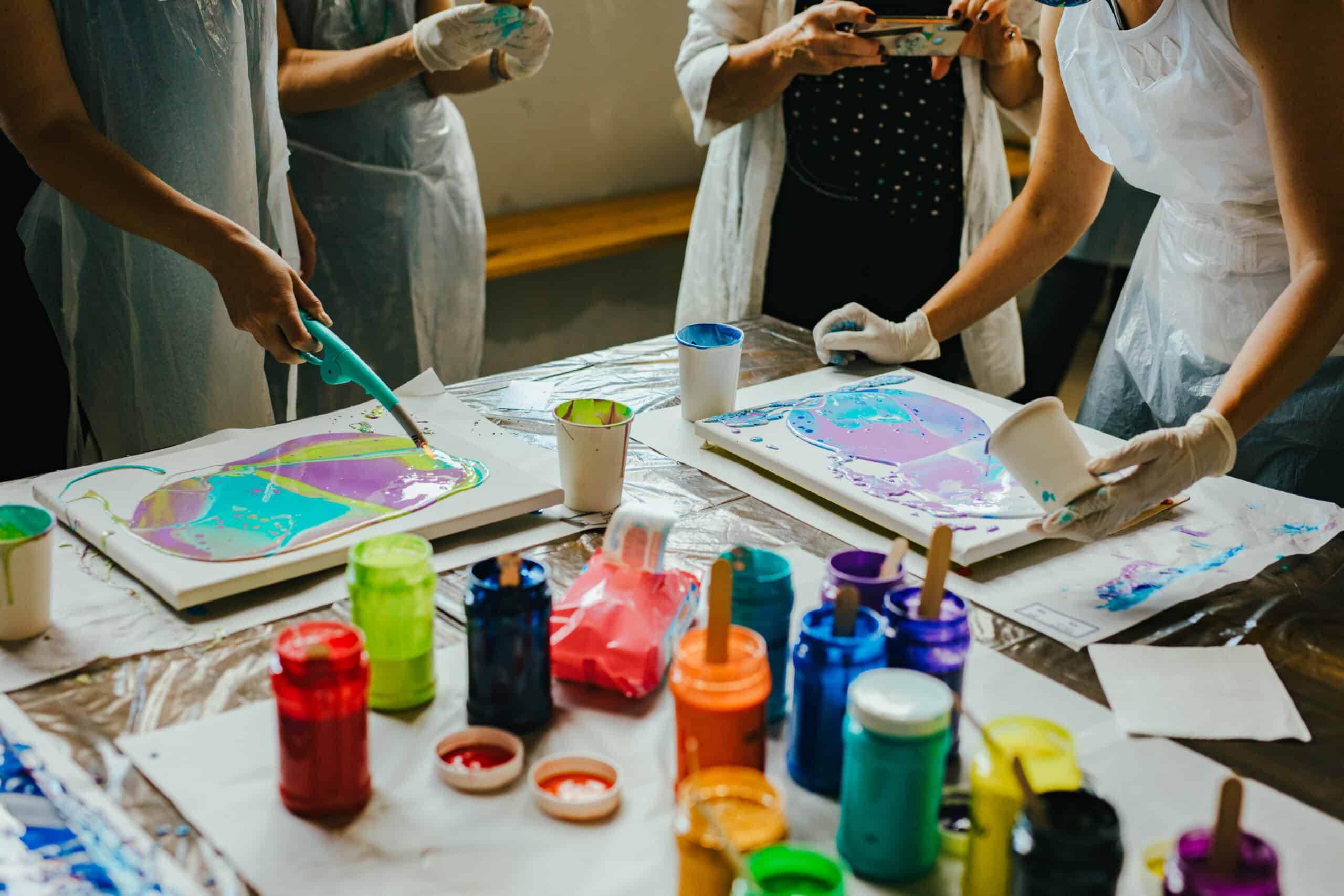 Acrylic Paint Pouring V&A Waterfront